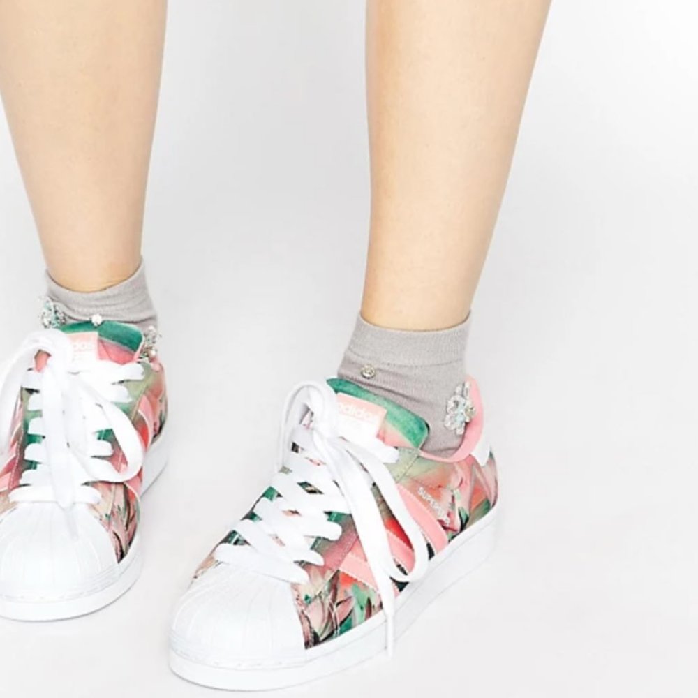 Adidas Originals Superstar x Farm Print Sneakers